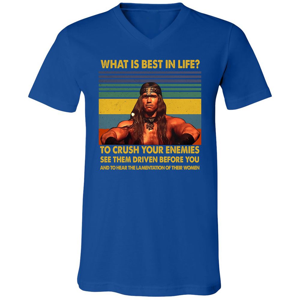 Unisex V-Neck T-Shirt - Y9H9SUUC - True Royal - 4