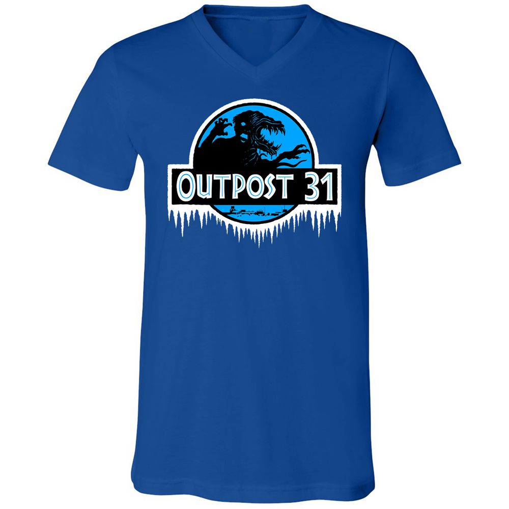 Unisex V-Neck T-Shirt - 42CAFQHZ - True Royal - 4