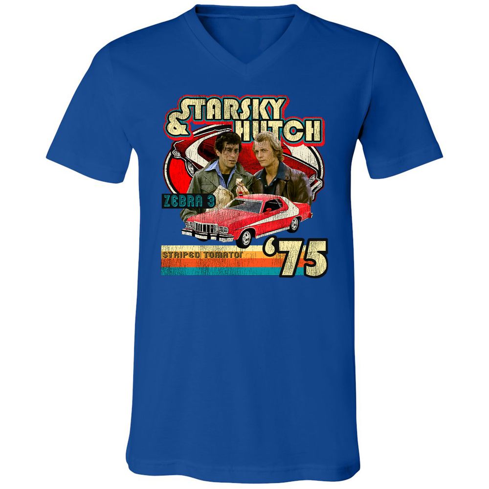 Unisex V-Neck T-Shirt - WKST1ZDU - True Royal - 4