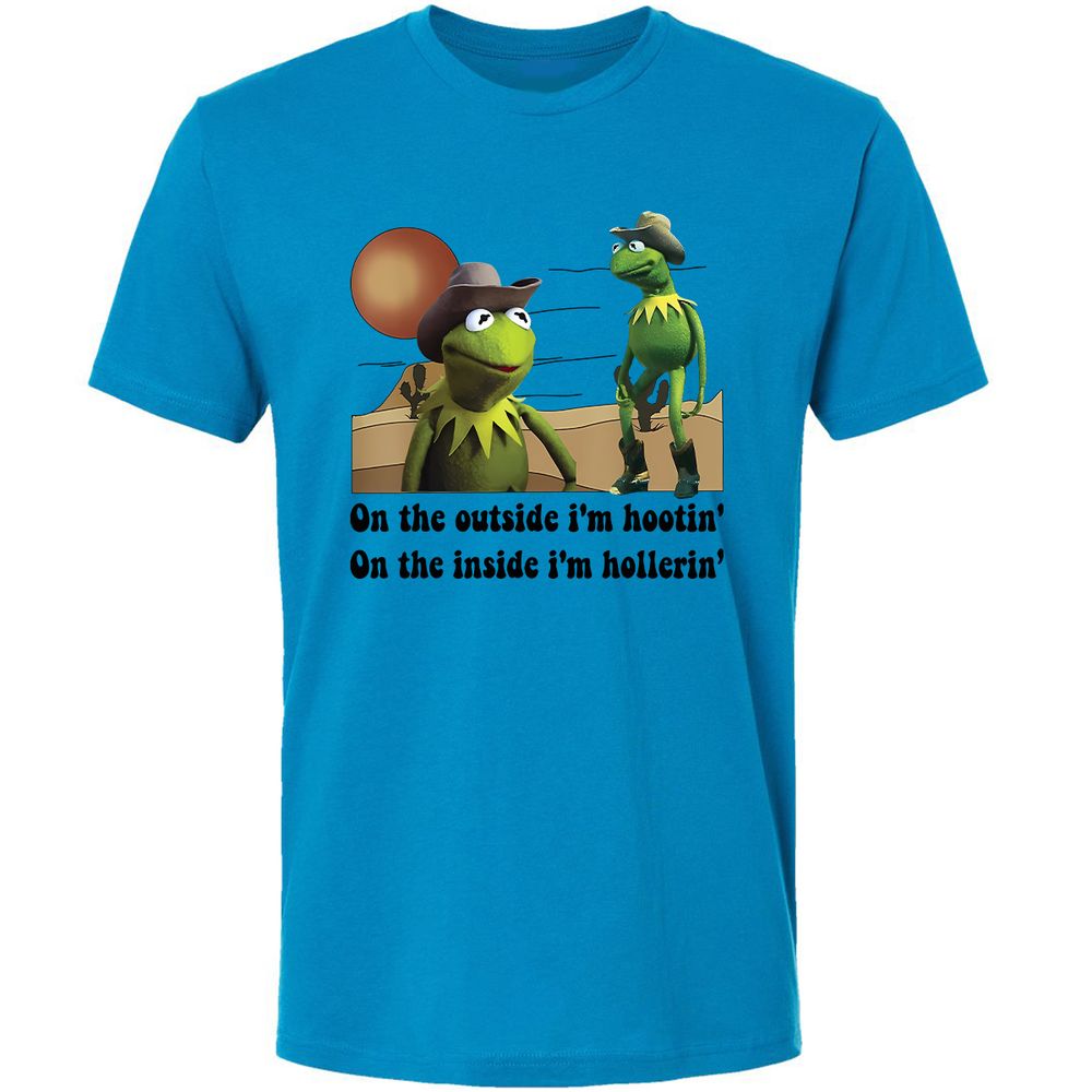On the outside I'm hootin on the inside I'm hollerin - Turquoise - 4