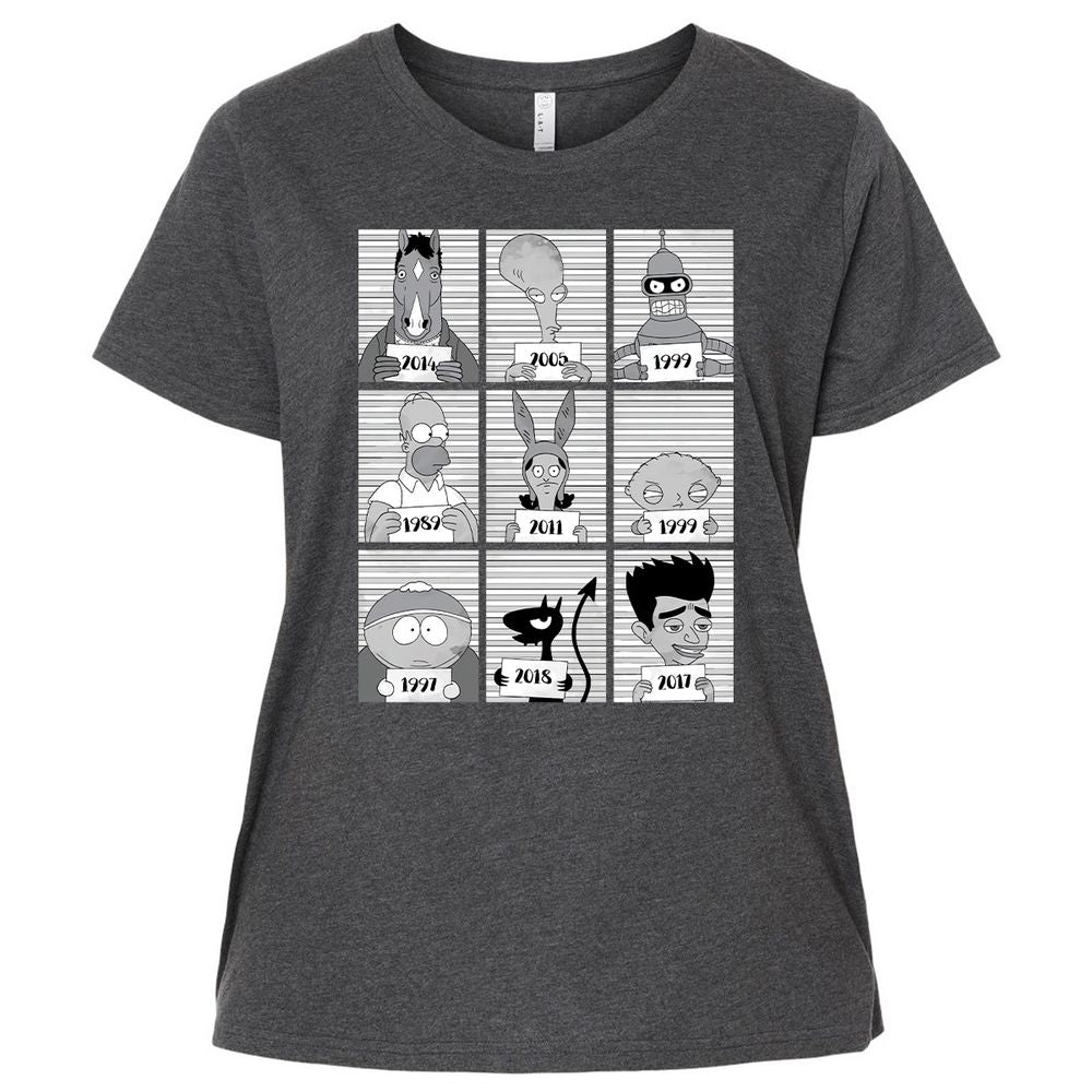 Ladies Curvy Jersey - 3JNDMLU2 - Vintage Smoke - 4