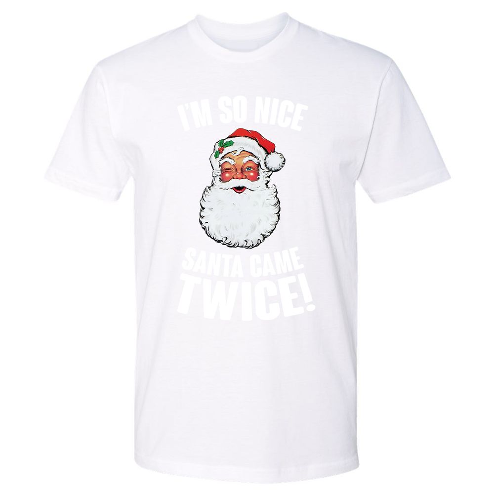 I'm So Nice Santa Came Twice! - White - 4