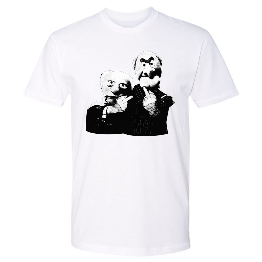 Statler and Waldorf Middle Finger - White - 4