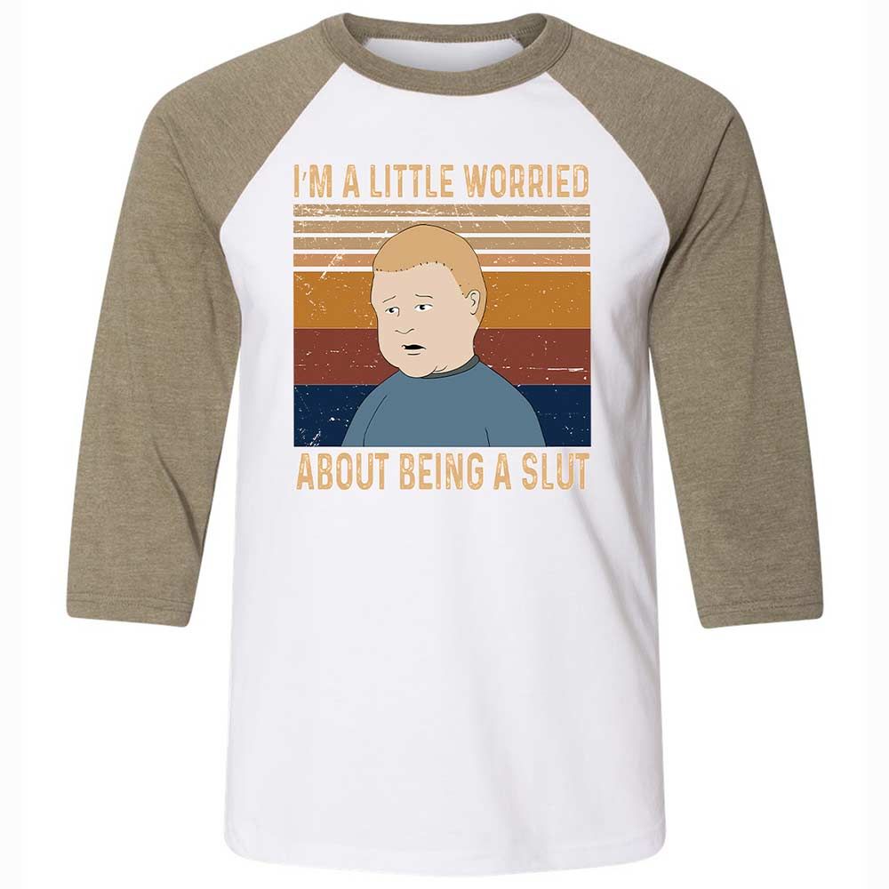 I'm a Little Worried About Being a Slut - White/Heather Olive - 4