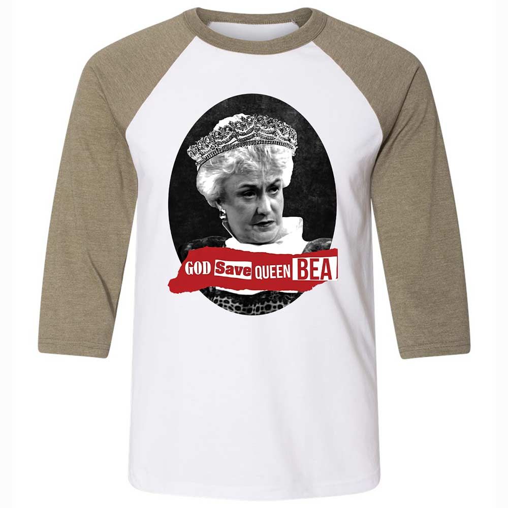 God Save Queen Bea - White/Heather Olive - 4