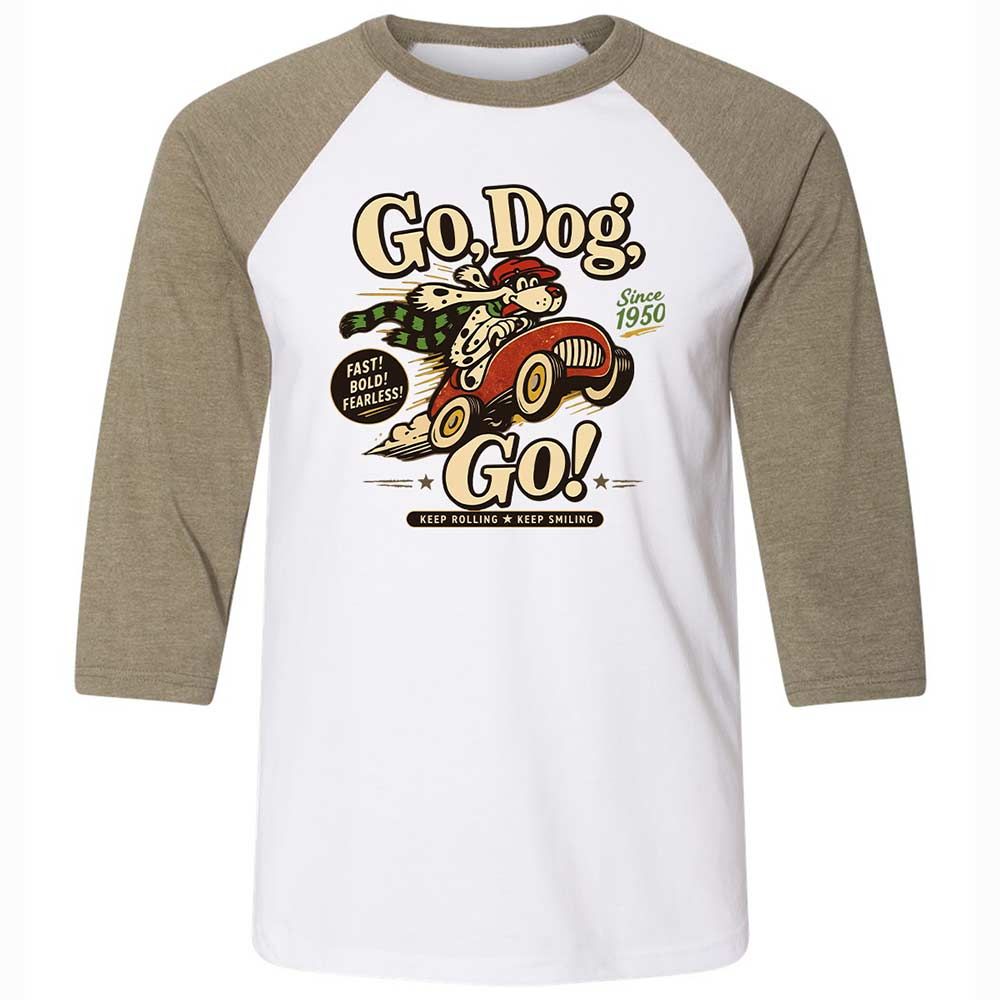 Unisex 3/4 Baseball Tee - UTS36MAE - White/Heather Olive - 4