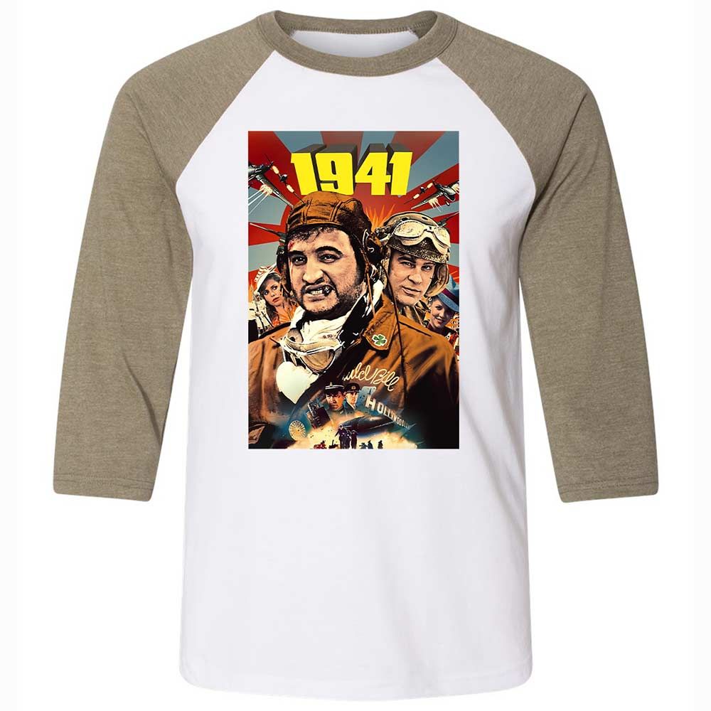 Unisex 3/4 Baseball Tee - 1KP7VQMJ - White/Heather Olive - 4