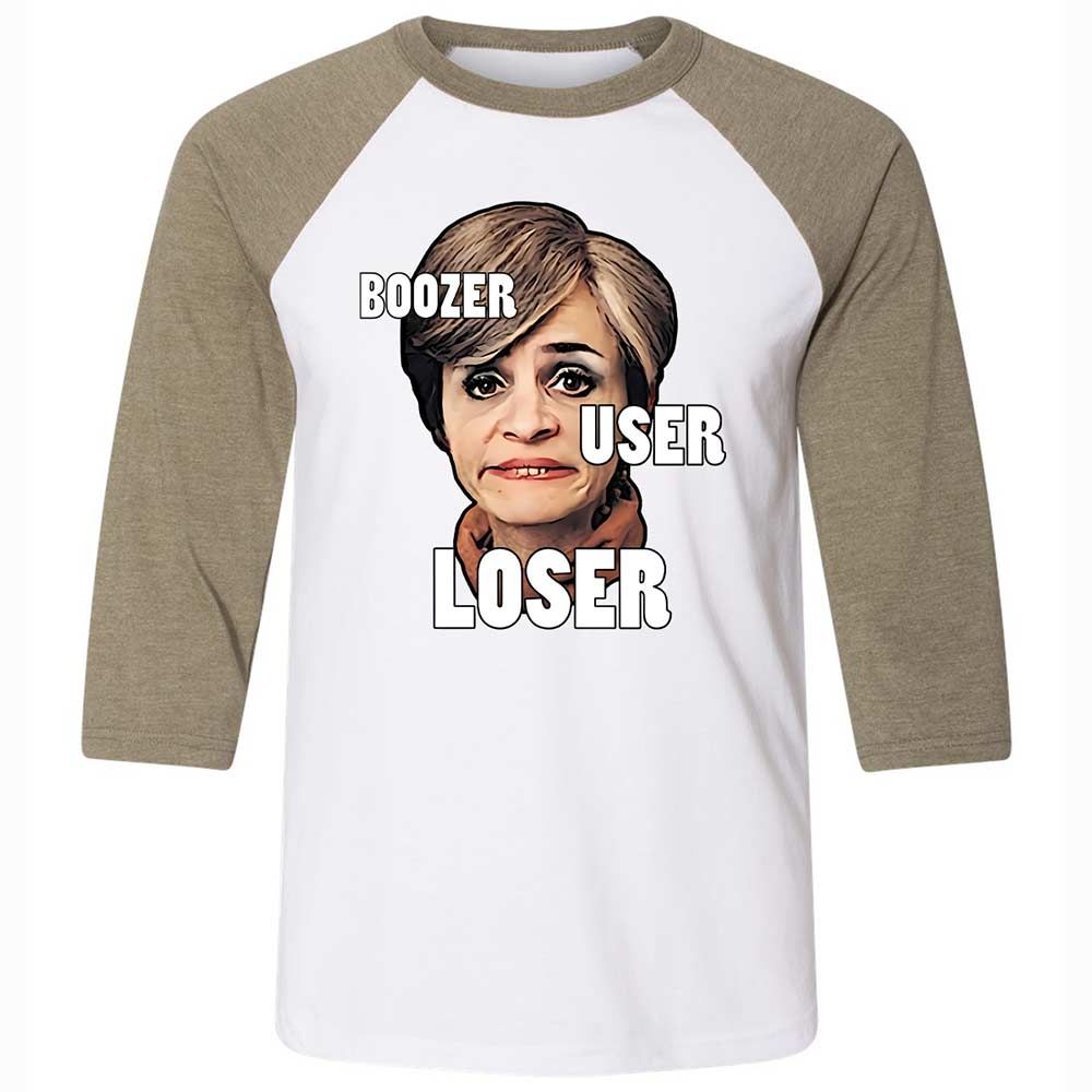 I was a boozer, a user, and a loser - White/Heather Olive - 4