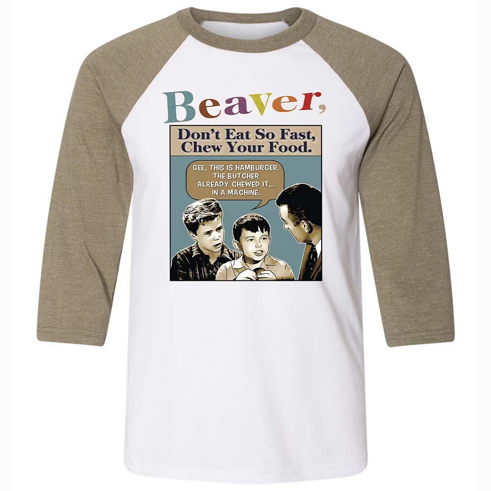 Unisex 3/4 Baseball Tee - AQS83C48 - White/Heather Olive - 4