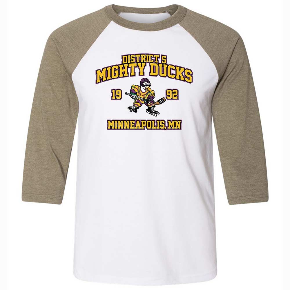 District 5 Ducks - White/Heather Olive - 4