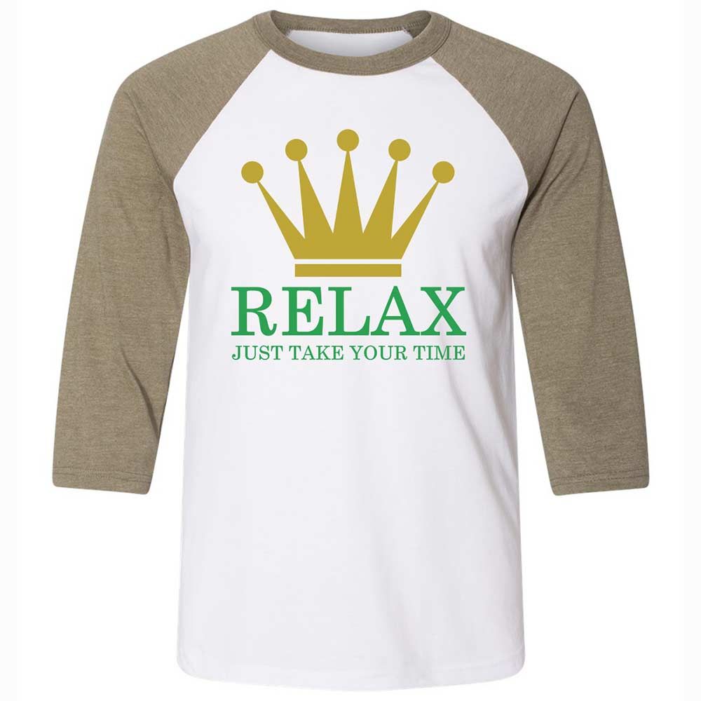 Relax Just Take Your Time - White/Heather Olive - 4