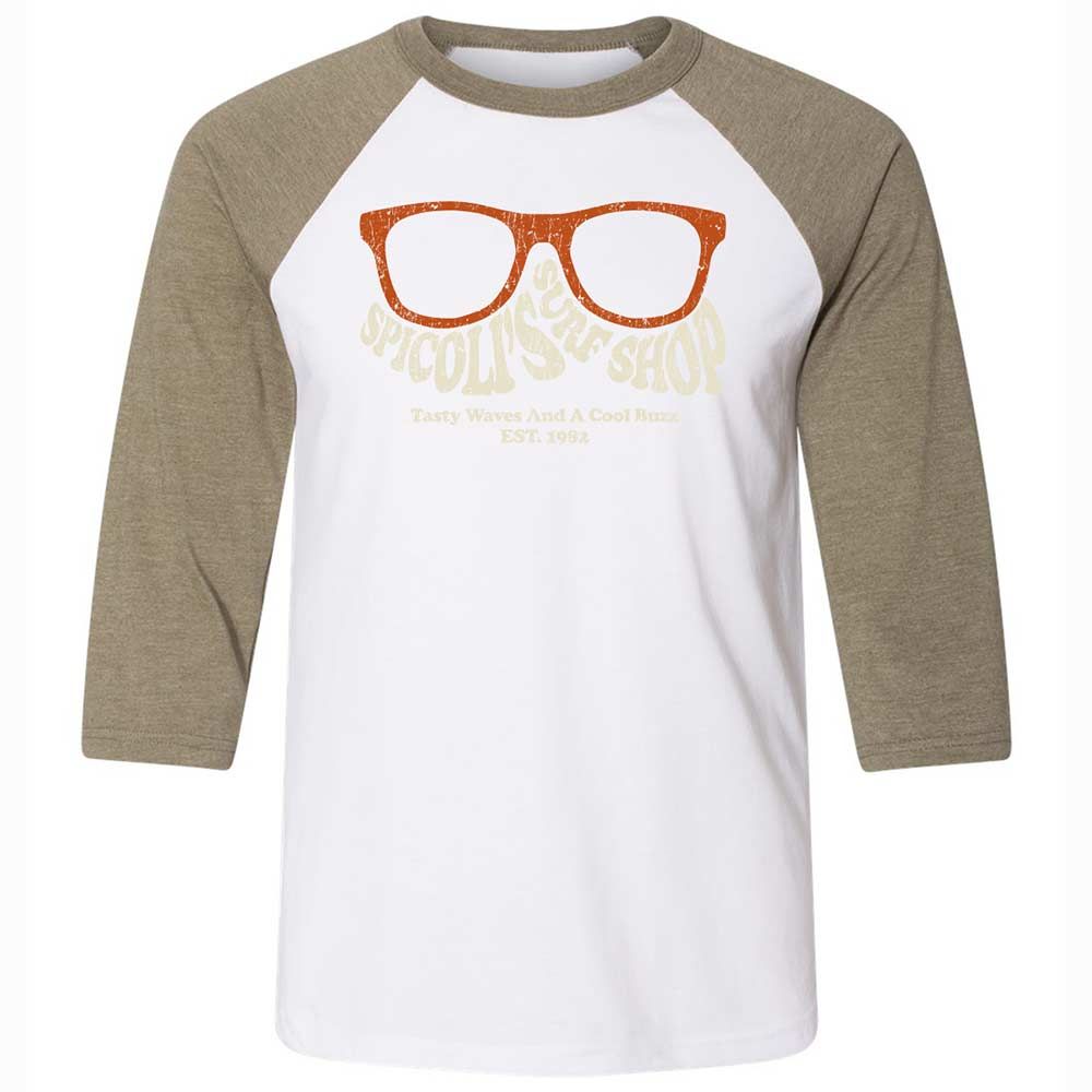 Unisex 3/4 Baseball Tee - BZ8E8H8B - White/Heather Olive - 4