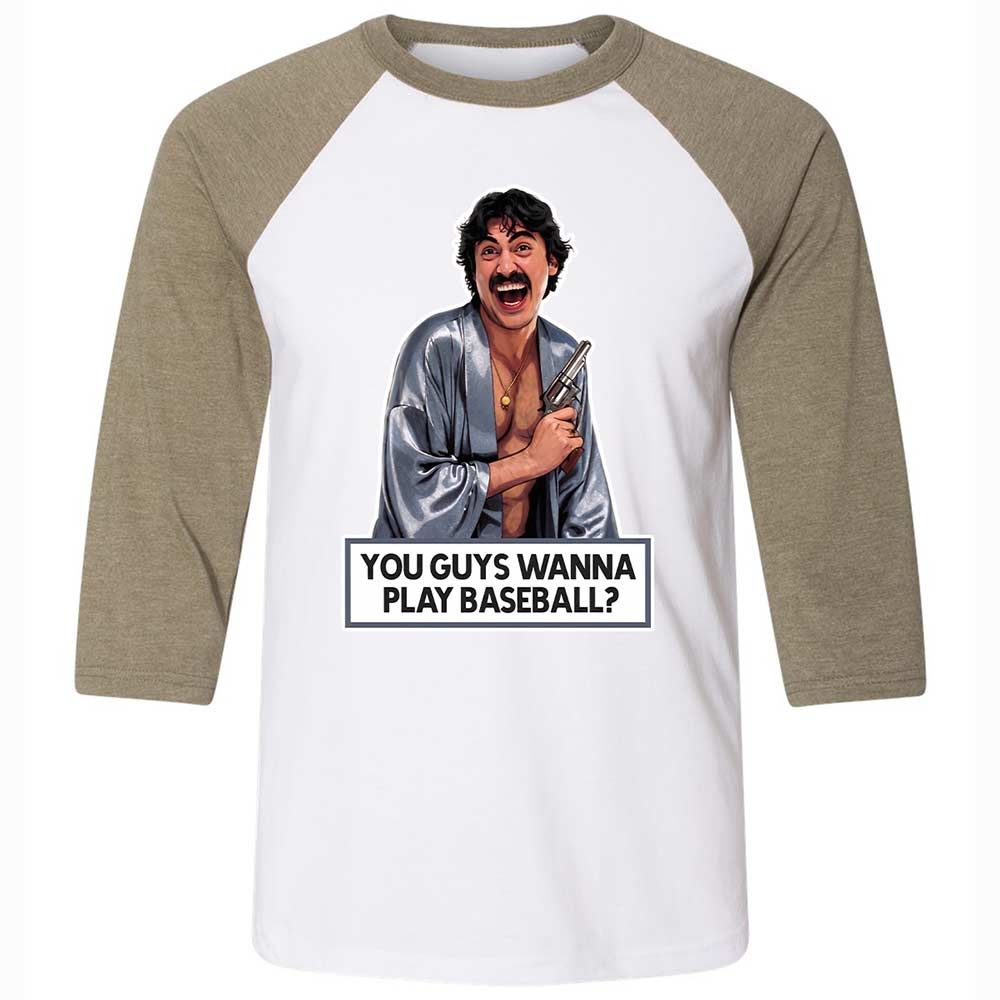 Unisex 3/4 Baseball Tee - GWMLCX81 - White/Heather Olive - 4