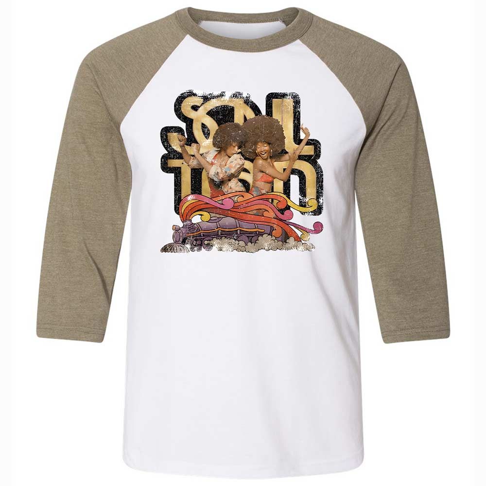 Retro Soul Train Dance Vibes - White/Heather Olive - 4