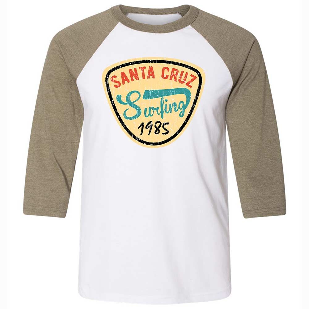 Unisex 3/4 Baseball Tee - 1XLTMHK8 - White/Heather Olive - 4