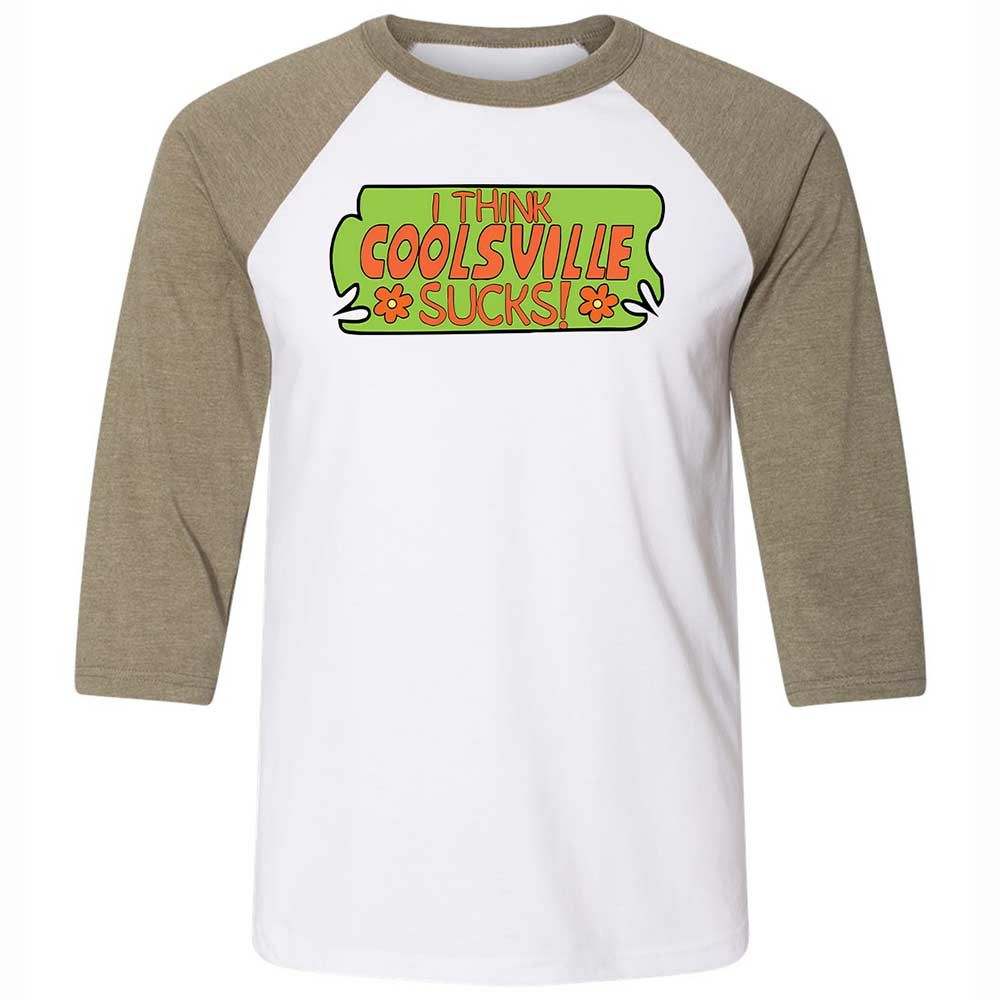 I Think Coolsville Sucks - White/Heather Olive - 4