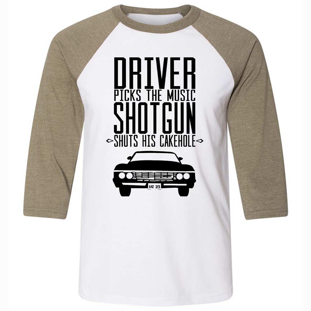 Unisex 3/4 Baseball Tee - 1REKP6VB - White/Heather Olive - 4