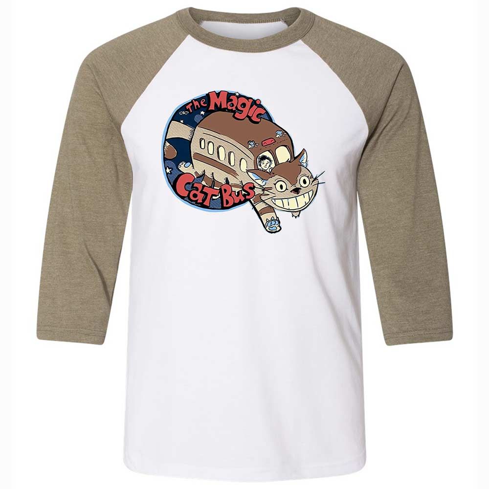 The Magic Catbus - White/Heather Olive - 4