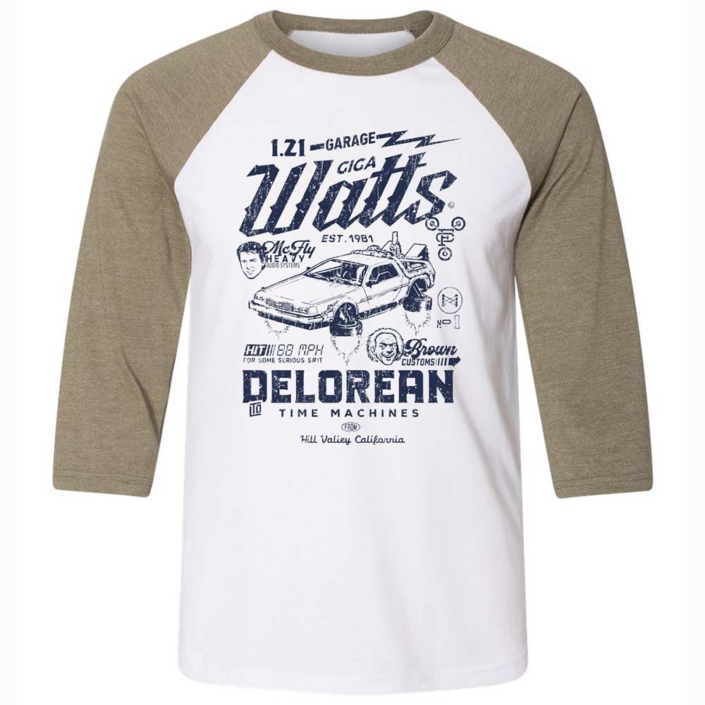 Unisex 3/4 Baseball Tee - ZZHL6CL8 - White/Heather Olive - 4