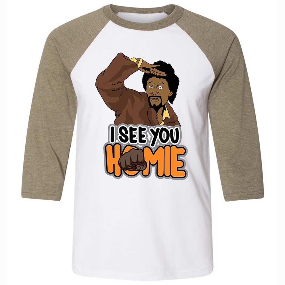 Unisex 3/4 Baseball Tee - B94MZM22 - White/Heather Olive - 4