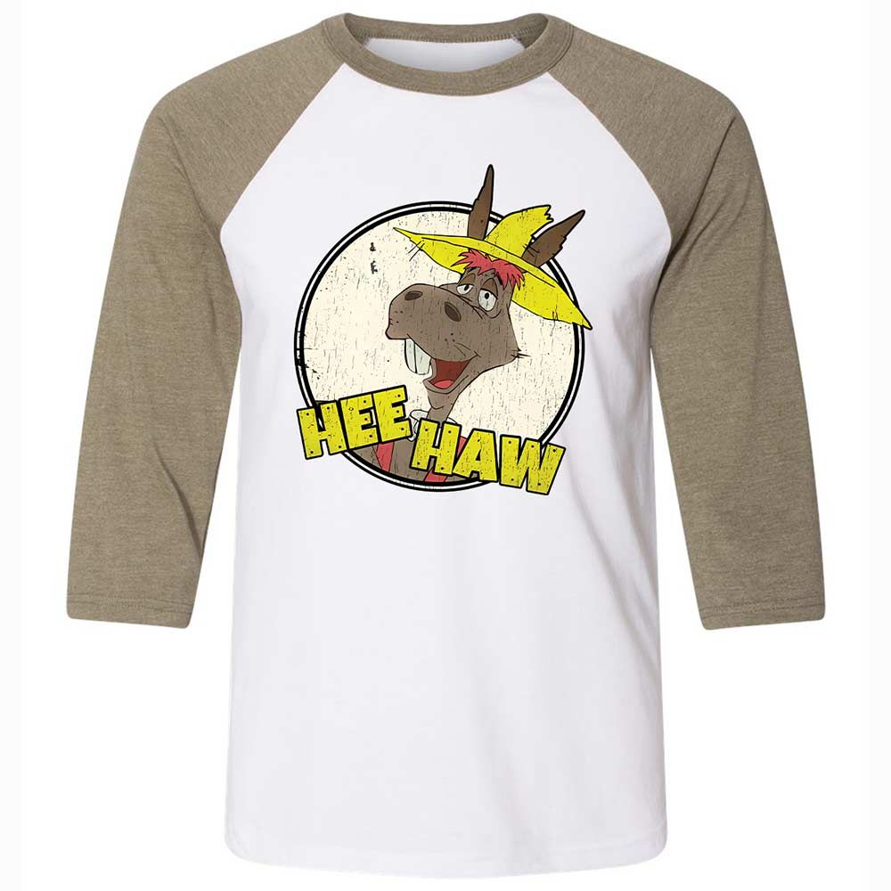 Unisex 3/4 Baseball Tee - BKL6PLKN - White/Heather Olive - 4