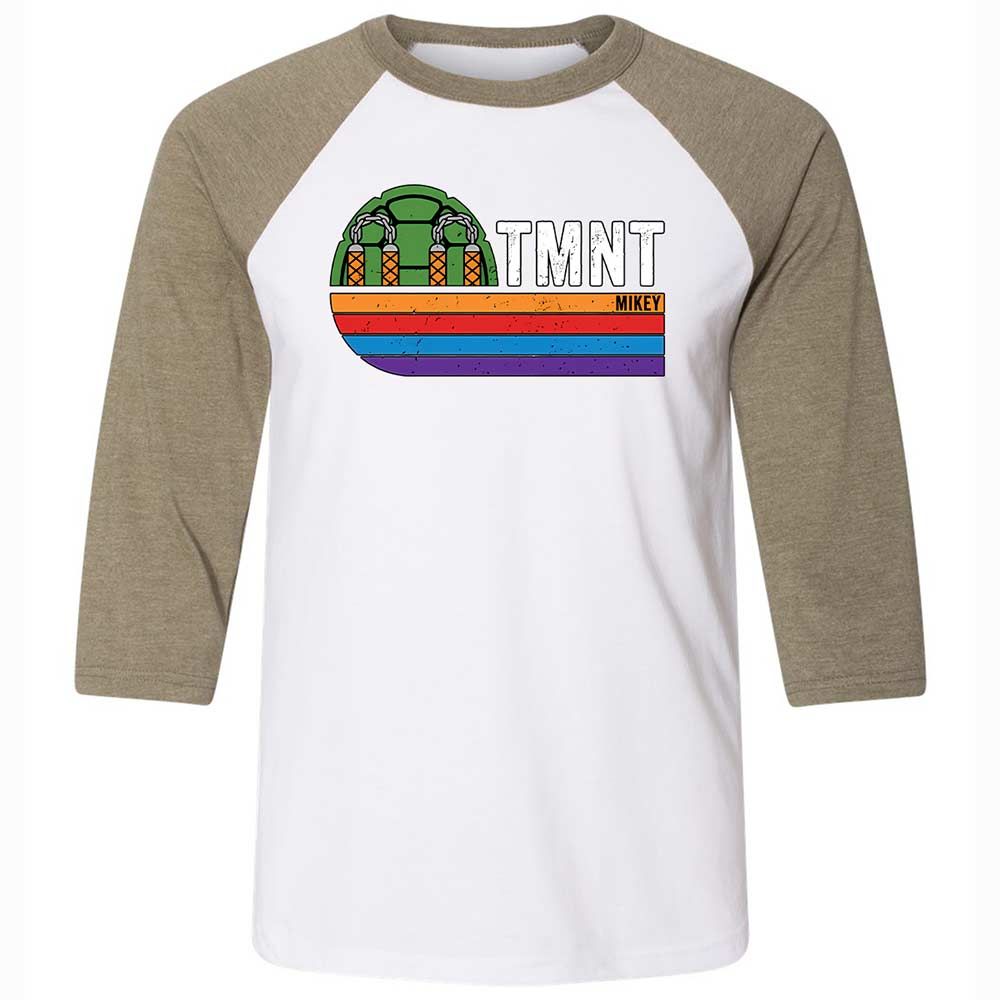 Unisex 3/4 Baseball Tee - BG7PUBLX - White/Heather Olive - 4