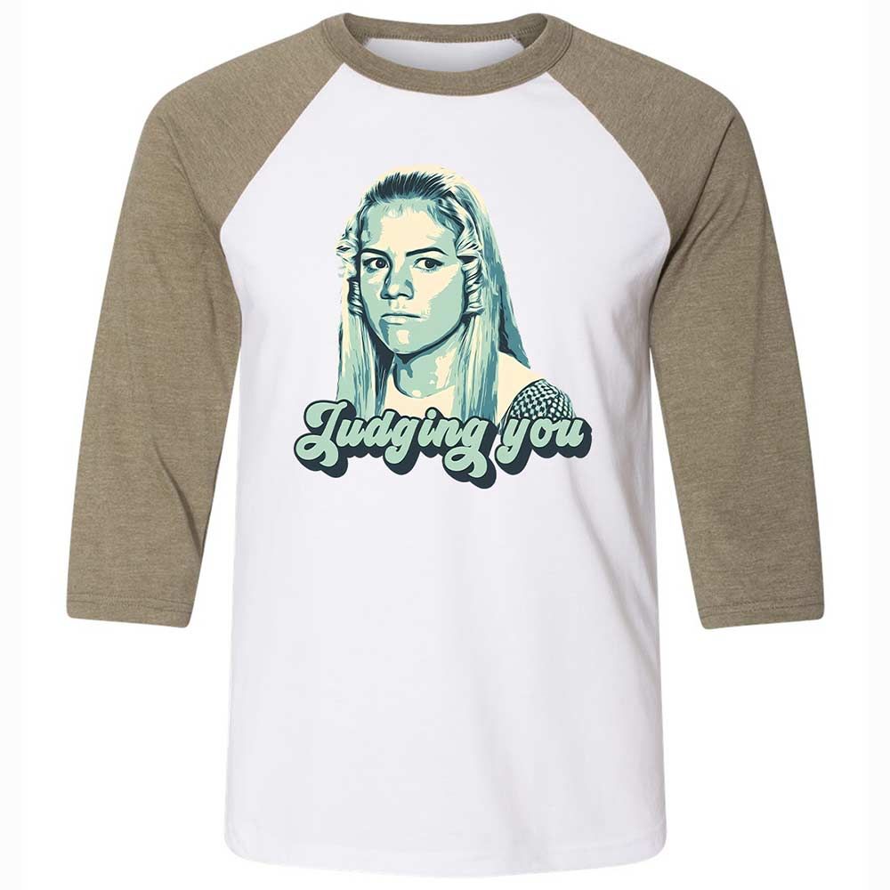 Unisex 3/4 Baseball Tee - Q47S2XFQ - White/Heather Olive - 4