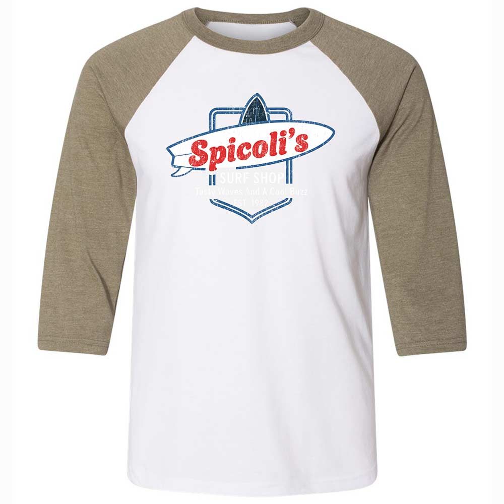 Unisex 3/4 Baseball Tee - SKS4PZQK - White/Heather Olive - 4