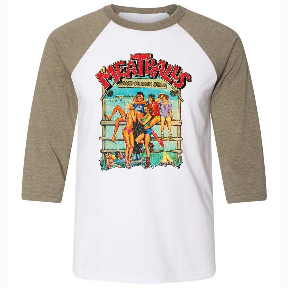 Unisex 3/4 Baseball Tee - 9RS8YAGH - White/Heather Olive - 4