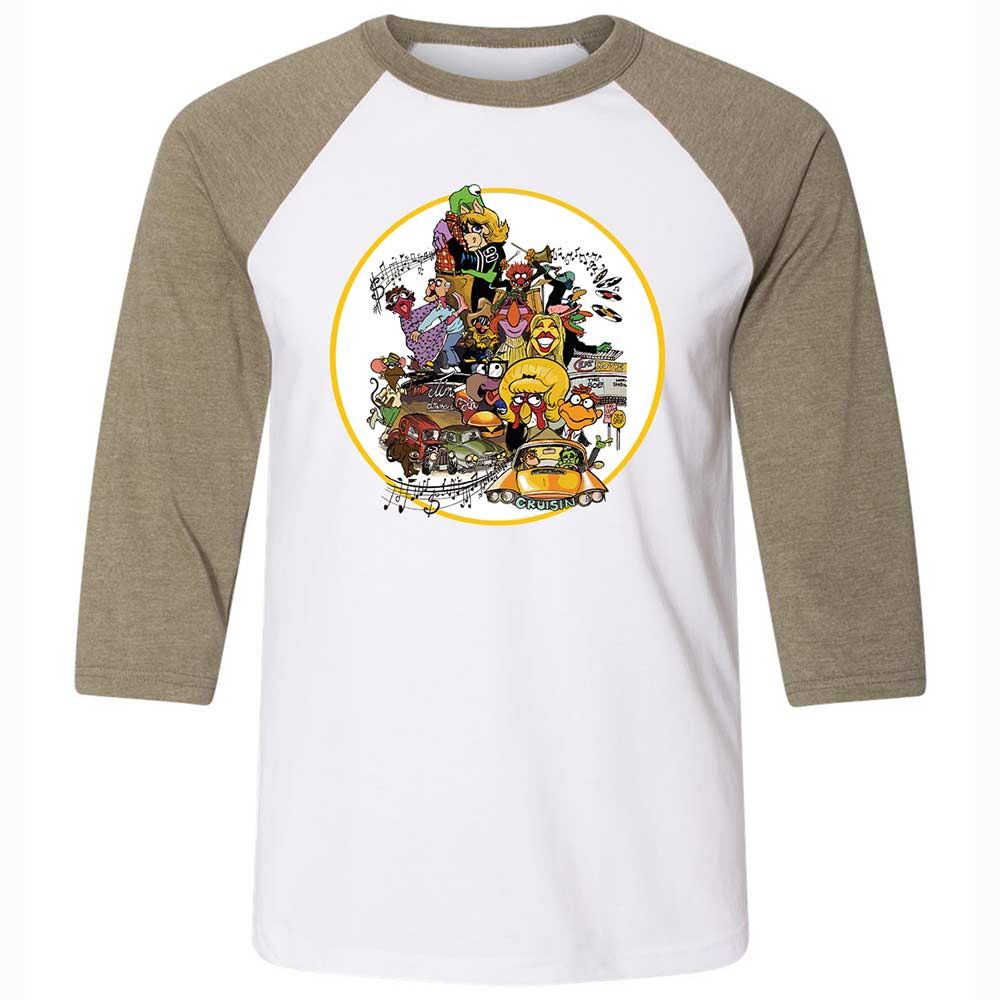 Muppet Graffiti - White/Heather Olive - 4
