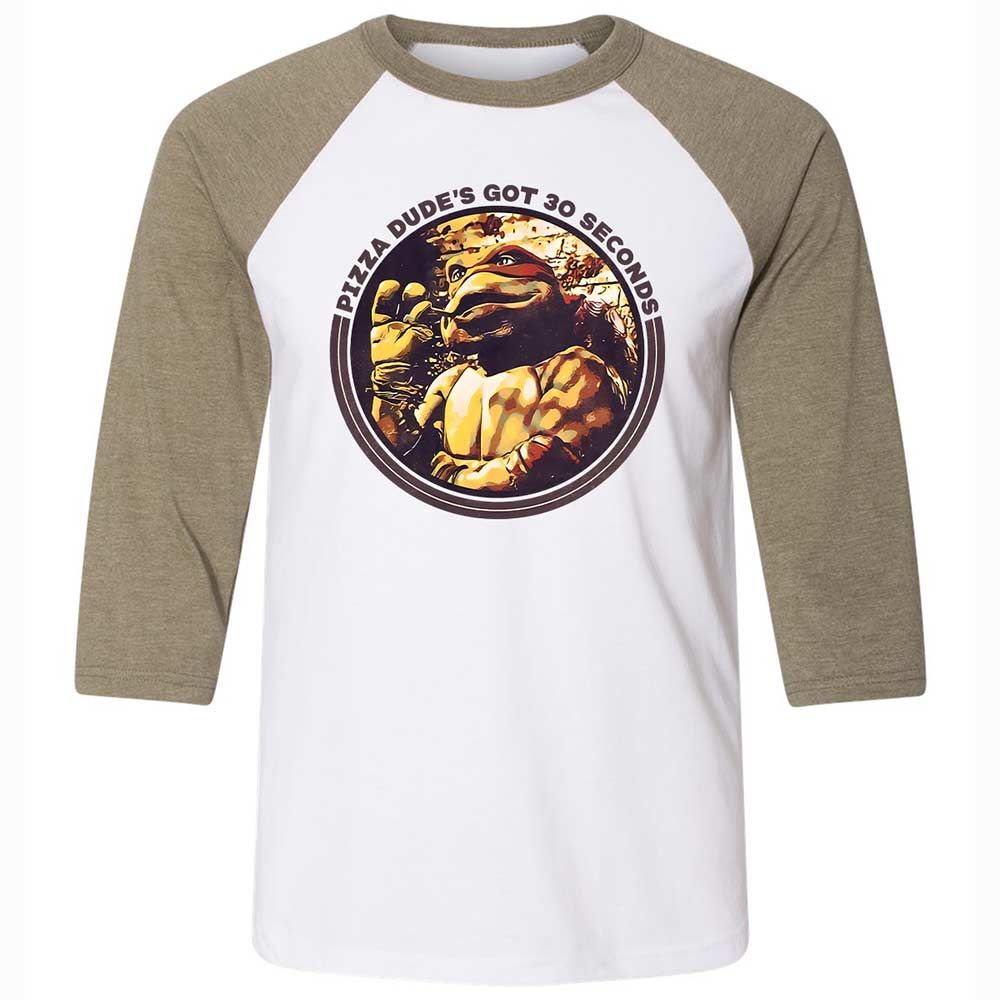 Unisex 3/4 Baseball Tee - UHP5MF2B - White/Heather Olive - 4