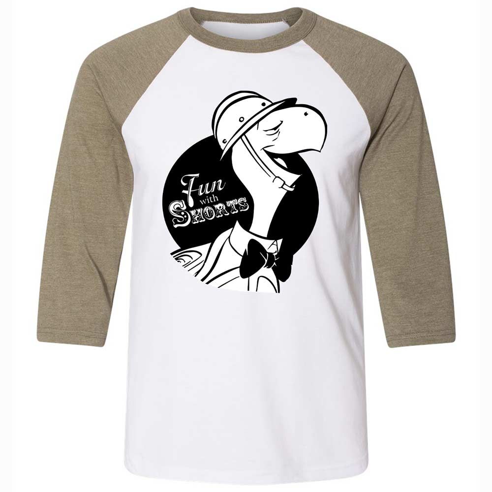 Unisex 3/4 Baseball Tee - EUAPHMNB - White/Heather Olive - 4
