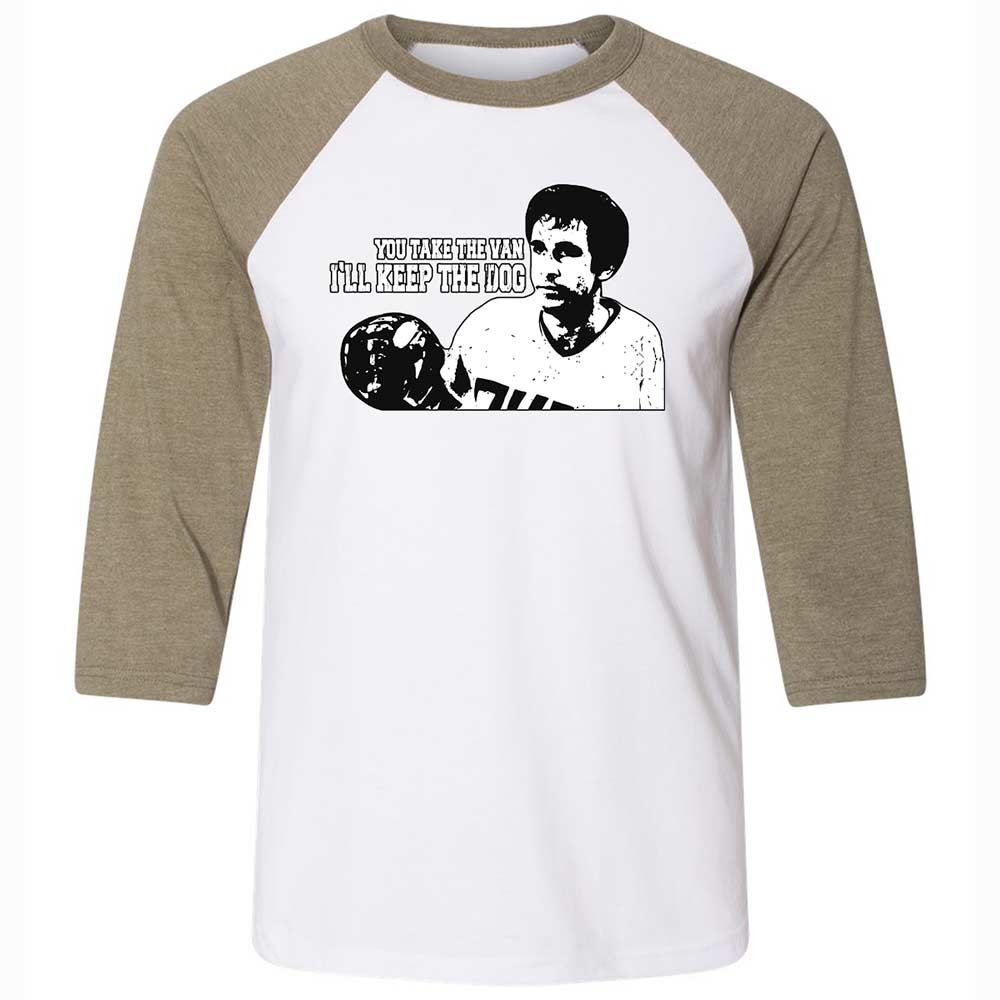 Unisex 3/4 Baseball Tee - 74QPGK42 - White/Heather Olive - 4
