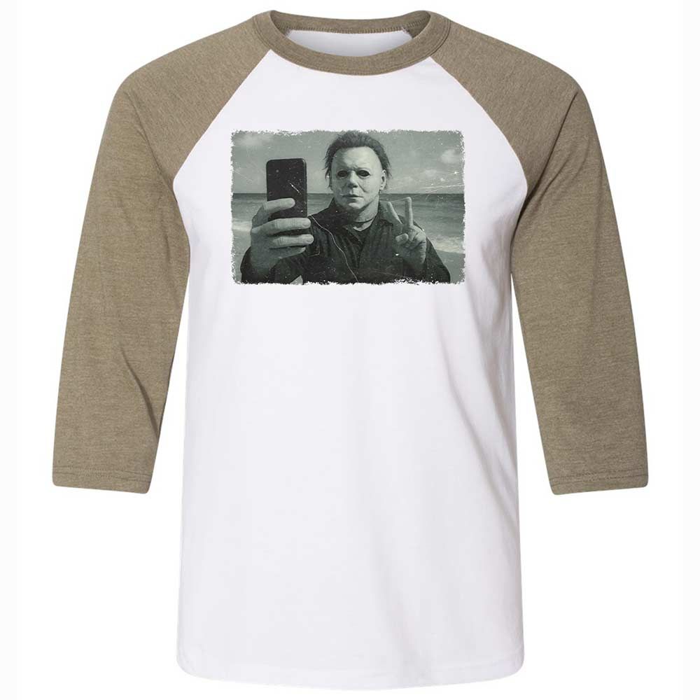 Unisex 3/4 Baseball Tee - 8VNXU8HL - White/Heather Olive - 4