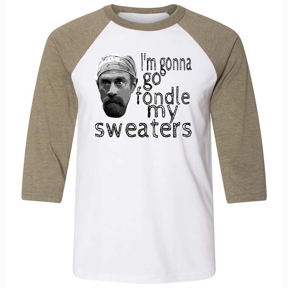Fondle my sweaters - White/Heather Olive - 4
