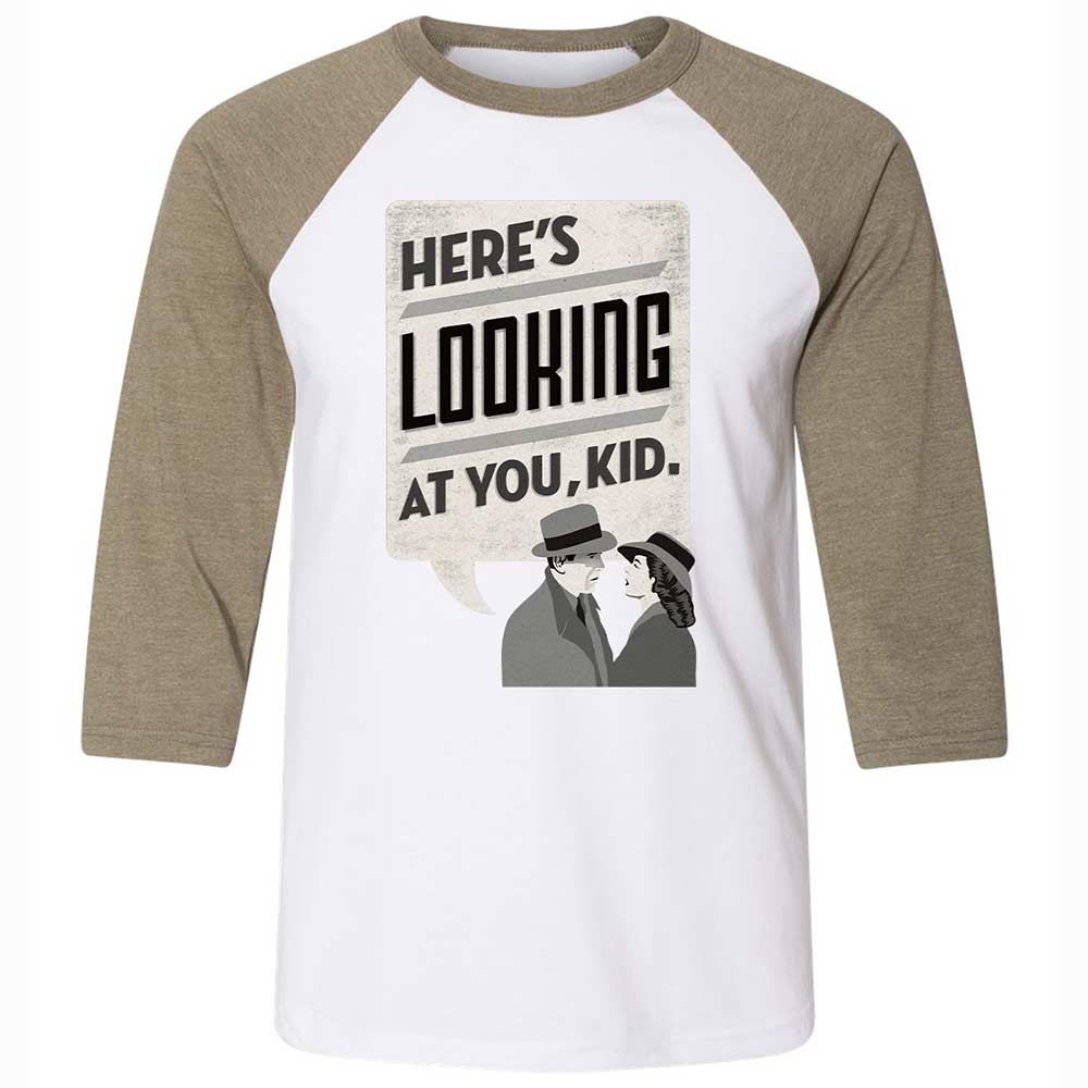 Here's Looking at You Kid - White/Heather Olive - 4