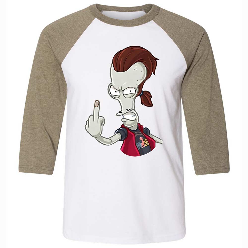 Unisex 3/4 Baseball Tee - JYWVZ2PV - White/Heather Olive - 4