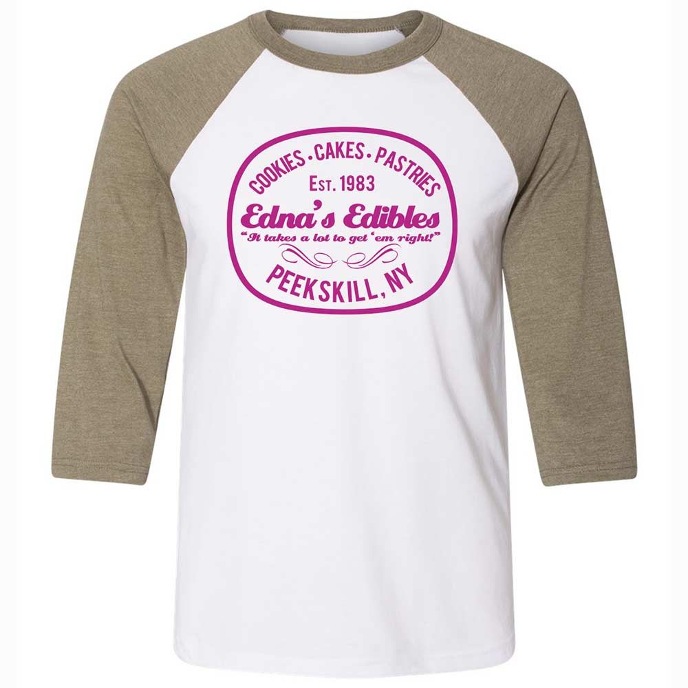 Unisex 3/4 Baseball Tee - T46LYMJ9 - White/Heather Olive - 4