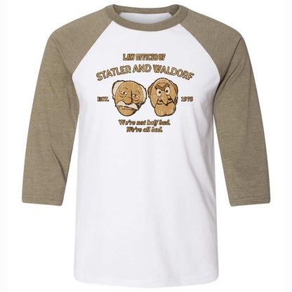 Unisex 3/4 Baseball Tee - B1F2XEC6 - White/Heather Olive - 4