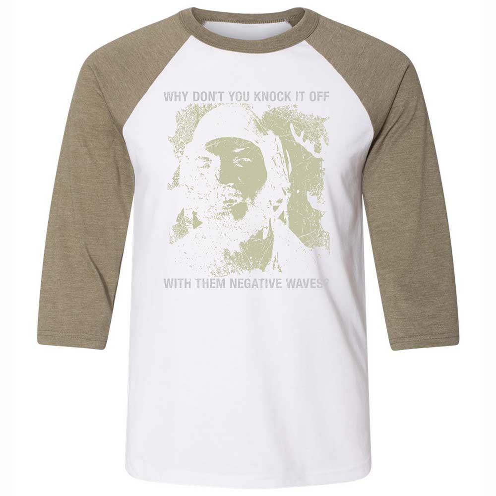 Unisex 3/4 Baseball Tee - M1WAJMDE - White/Heather Olive - 4