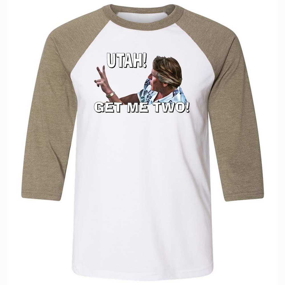 Unisex 3/4 Baseball Tee - R3VBFGX8 - White/Heather Olive - 4