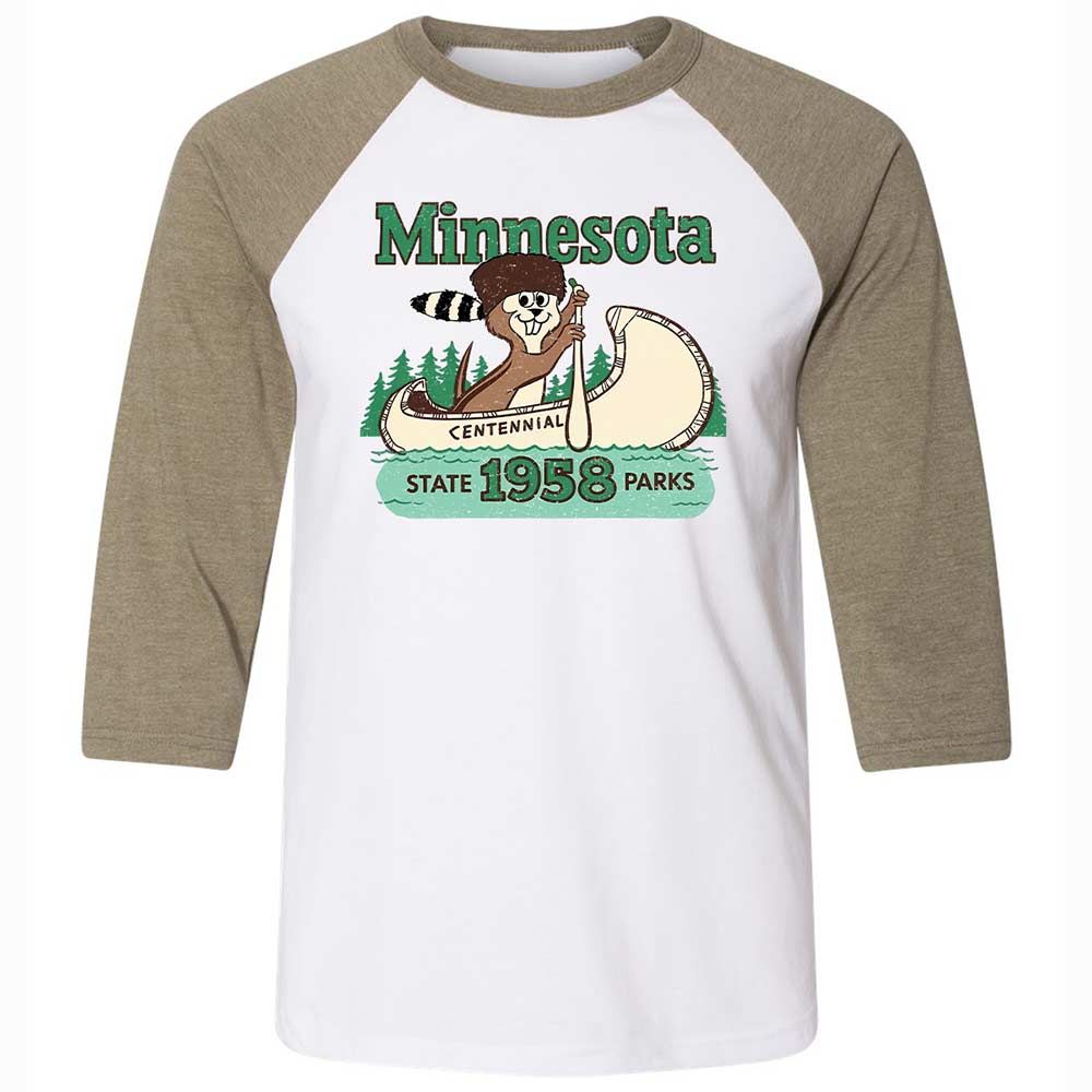 Unisex 3/4 Baseball Tee - DJWCGW46 - White/Heather Olive - 4