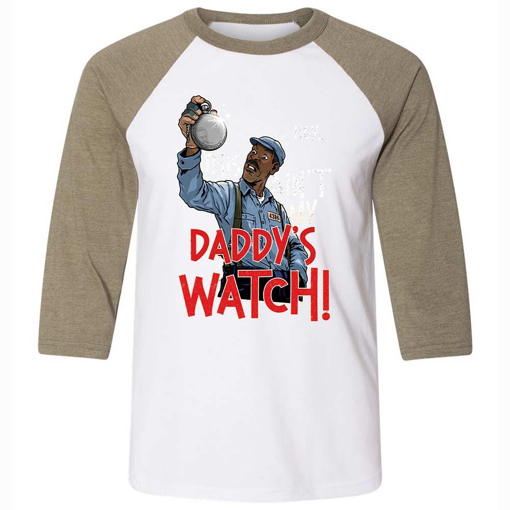 This Ain't My Daddy's Watch - White/Heather Olive - 4