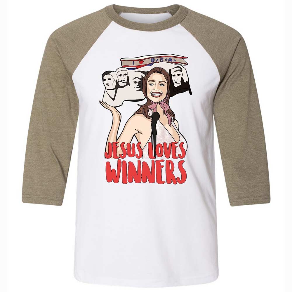 He Loves Winners - White/Heather Olive - 4