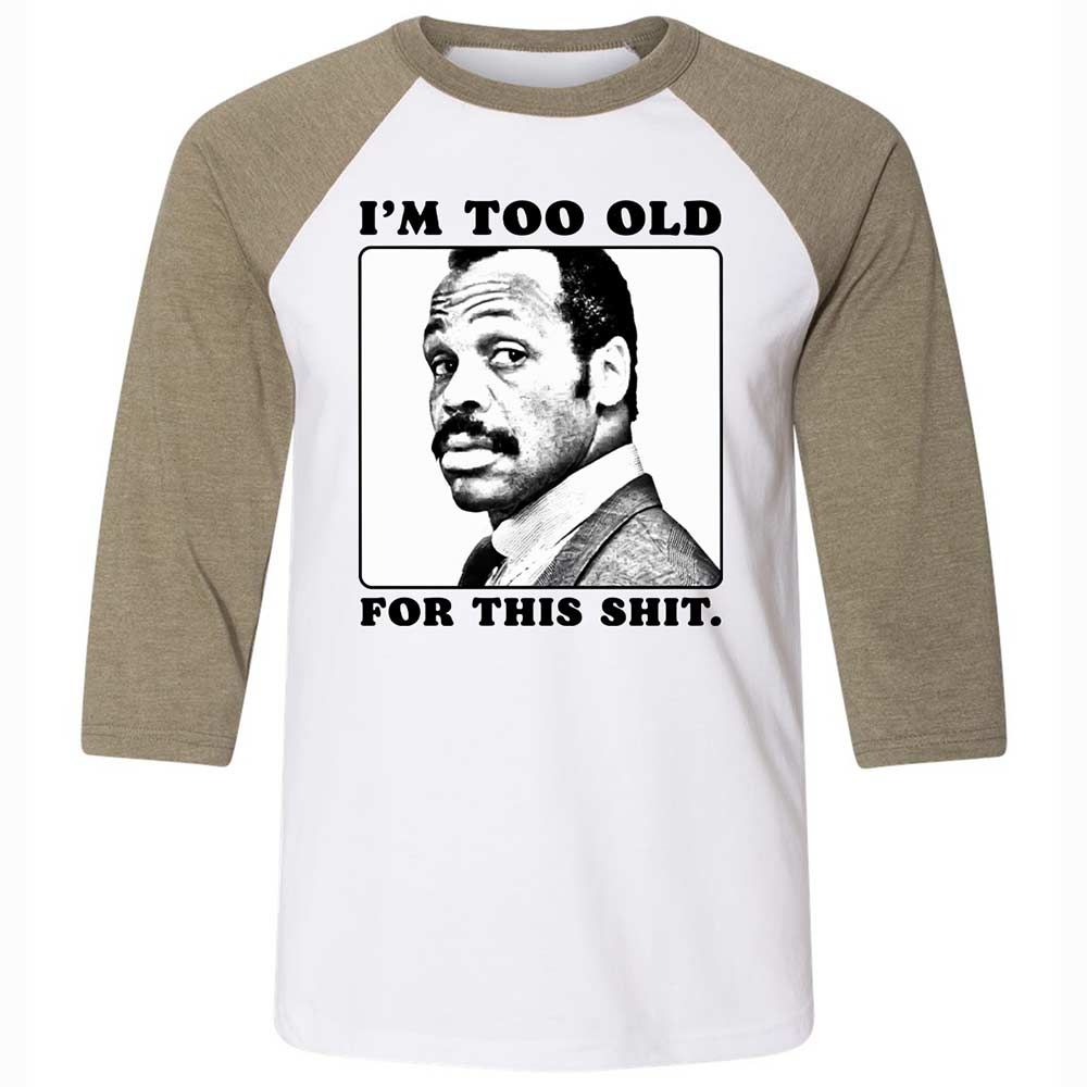 I'm too old for this shit - White/Heather Olive - 4