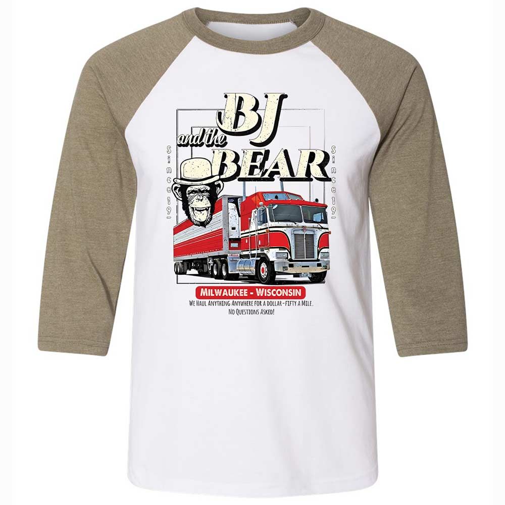 Unisex 3/4 Baseball Tee - 2X6Z6F2X - White/Heather Olive - 4