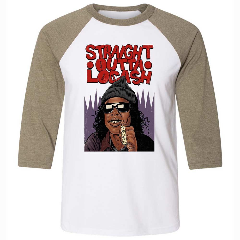 Straight Outta Locash - White/Heather Olive - 4
