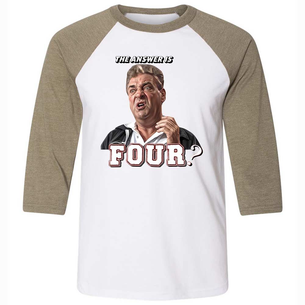 Unisex 3/4 Baseball Tee - 76XUDSHL - White/Heather Olive - 4