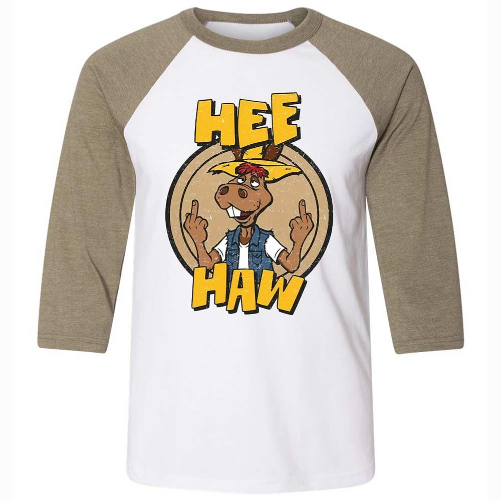 Unisex 3/4 Baseball Tee - 2CWCS23L - White/Heather Olive - 4