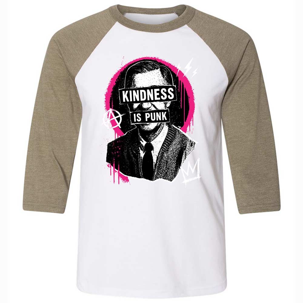 Kindness is Punk - White/Heather Olive - 4